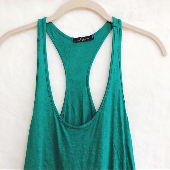 Soprano Green Sleeveless Bottom Ruffled Top - Picture 6 of 6